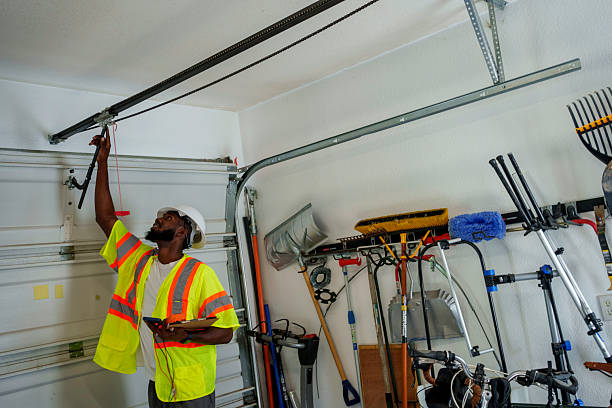 Professional Garage Door Panel Replacement technician working in Glen Raven, NC
